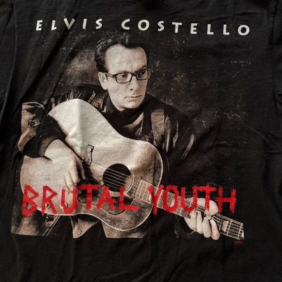 Vintage 1994 Elvis Costello Brutal Youth Tour T-Shirt Mens Large 90s Rock Music - Picture 3 of 9